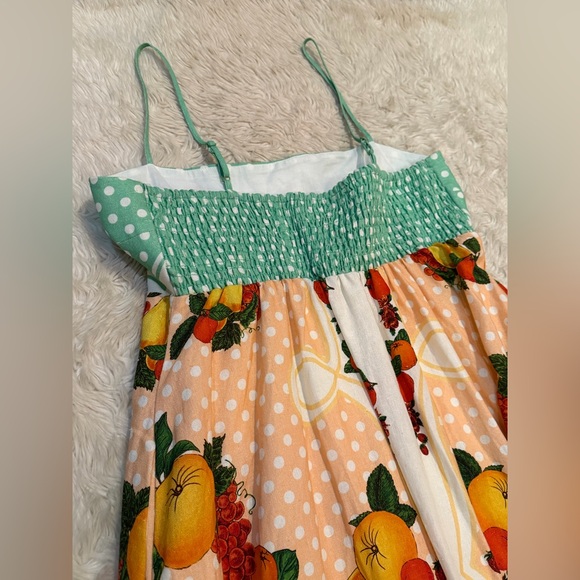 NWT Caroline Constas Multicolor Fruit Print Maxi Dress - Size Large - Picture 4 of 6